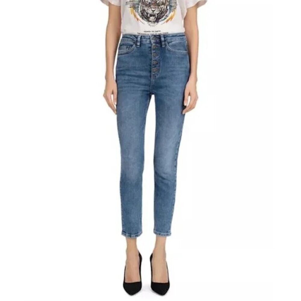THE KOOPLES Lizy Skinny High Rise Button Fly Jeans $215 #57 Size 26